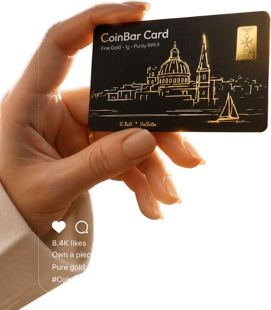 Malta CoinBars in der Hand